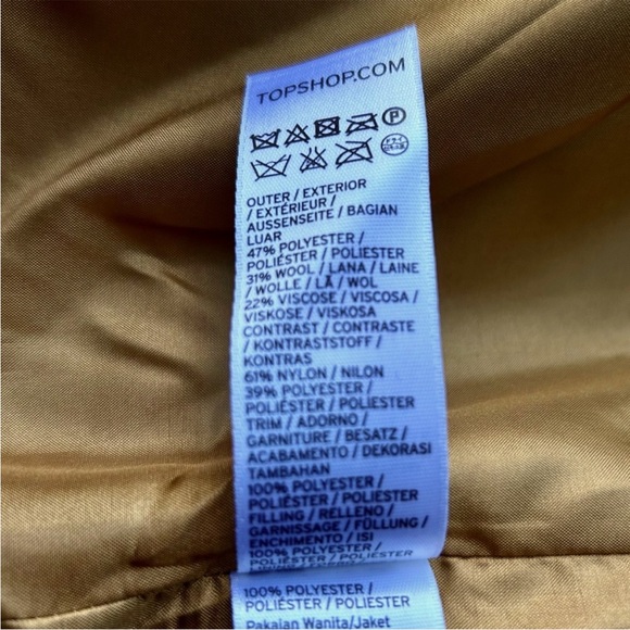 Topshop: Mixed Fabric Coat - Picture 6 of 8